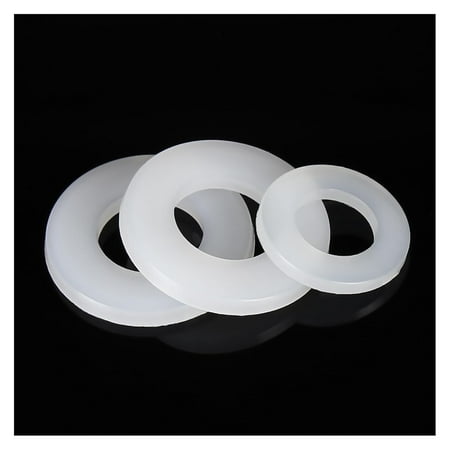

ZX White Black Nylon Plastic Flat Washer M2 M2.5 M3 M4 M5 M6 M8 M10 M12 M14 M16 M18 M20 M22 M24 Insulation Seals Spacer Gasket Ring (Color : White Size : M6x12x0.3 (100pcs))-0810