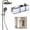 Z-3-I-4.33 Inch, variant on Shower Head Bracket Adjustable Shower Holder Handheld Shower Mount Slide Bar Clamp, Height Adjustable Shower Wand Clip, Replacement Bathroom Shower Accessory for Handheld Shower Installation 1Pcs