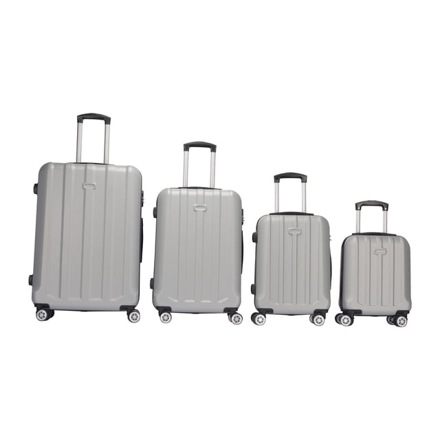 Set de 4 Maletas Check In ABS Resistente Amplias Ligeras Gris Unitalla