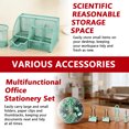 thumbnail image 4 of Arcticwind 12 Pack Office Supply Set Stapler Set Stationery Supplies Include Paper Stapler,Staple Remover,Scissors,Staples,Clips,Transparent Tape,Notes,Desktop Organizer,Pen Holder,etc,Green, 4 of 6