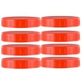 thumbnail image 3 of (8pcs, orange, in box, with sealing ring) Wide mouth 86mm PP plastic lid mason jar lid mason jar lid, 3 of 14