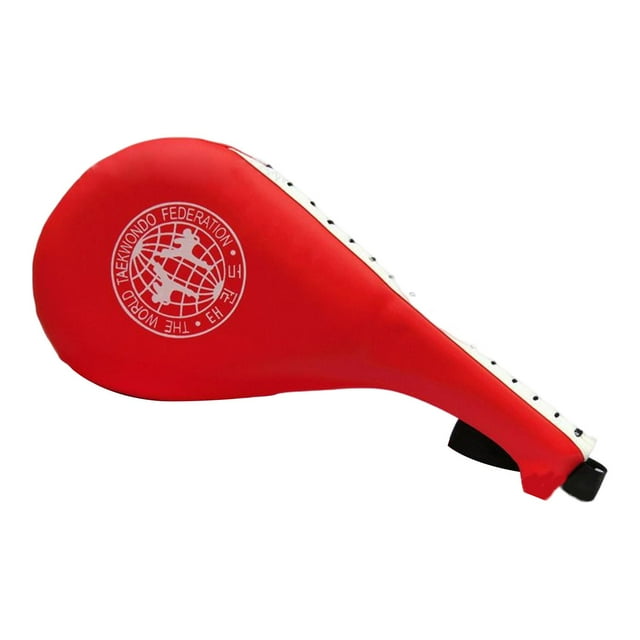 S SERENABLE Taekwondo Double Kick Pad Target Karate MMA Kickboxing Training Mitt - Red