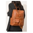 thumbnail image 4 of PRIYAL Leather Backpack Laptop Vintage Backpack Waterproof Flap Bookbag for Men Leather Travel Backpack for Men Casual Knapsack, 4 of 12