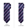 thumbnail image 3 of Jacob Alexander Men's Woven Chevron Stripes Pattern Regular Neck Tie - Red, 3 of 7