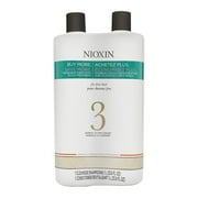 Nioxin System 3 Cleanser + Scalp Therapy 33.8oz/1 LITER DUO