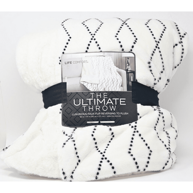 Life Comfort Ultimate Faux Fur Throw White