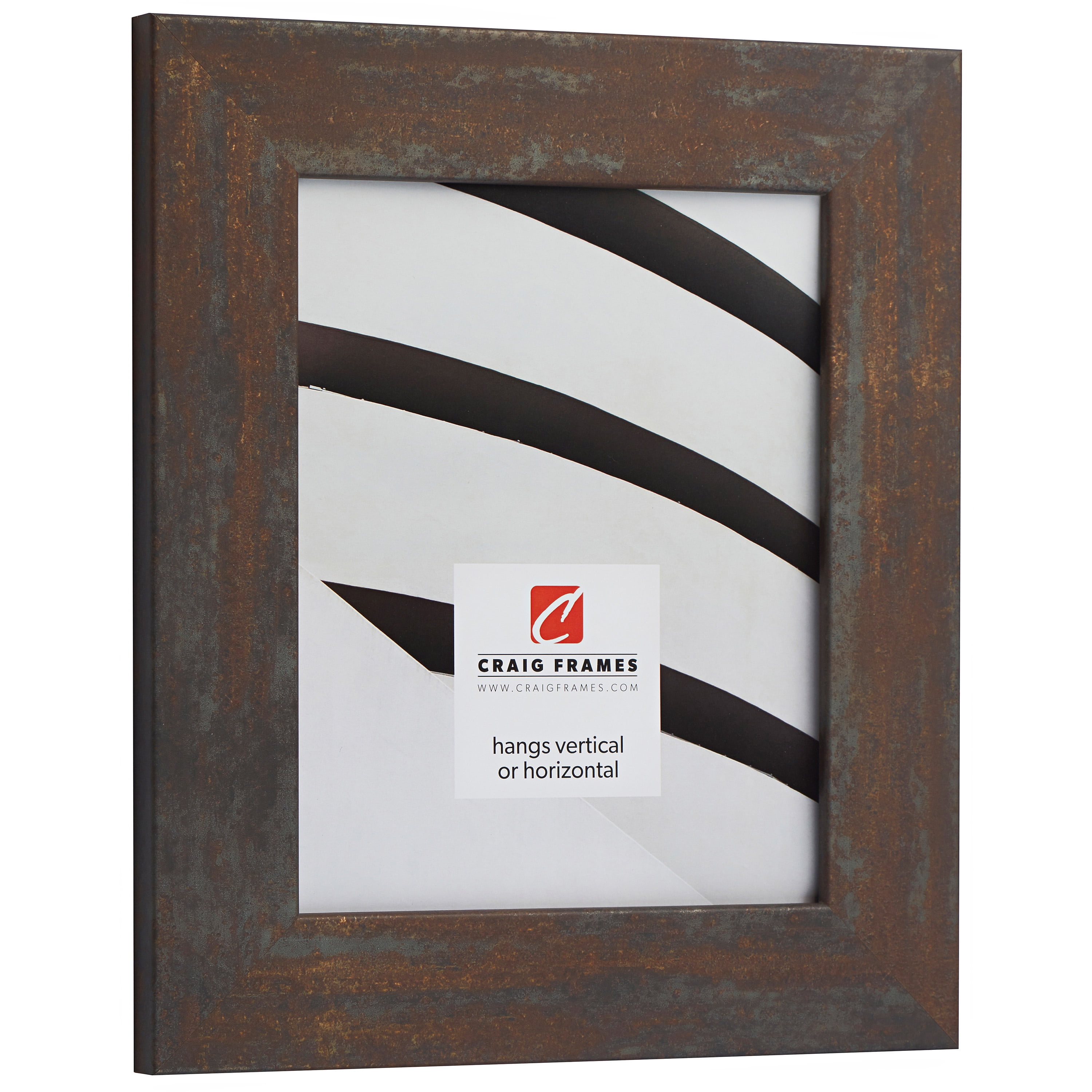 Craig Frames Bauhaus 200, 18x24 inch Picture Frame, Weathered Steel