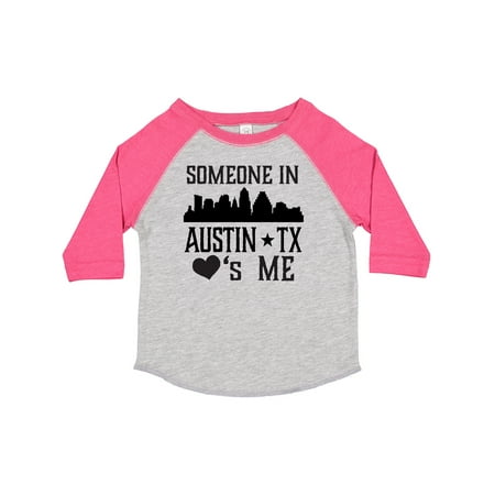 

Inktastic Austin Texas Someone Loves Me Skyline Gift Toddler Boy or Toddler Girl T-Shirt