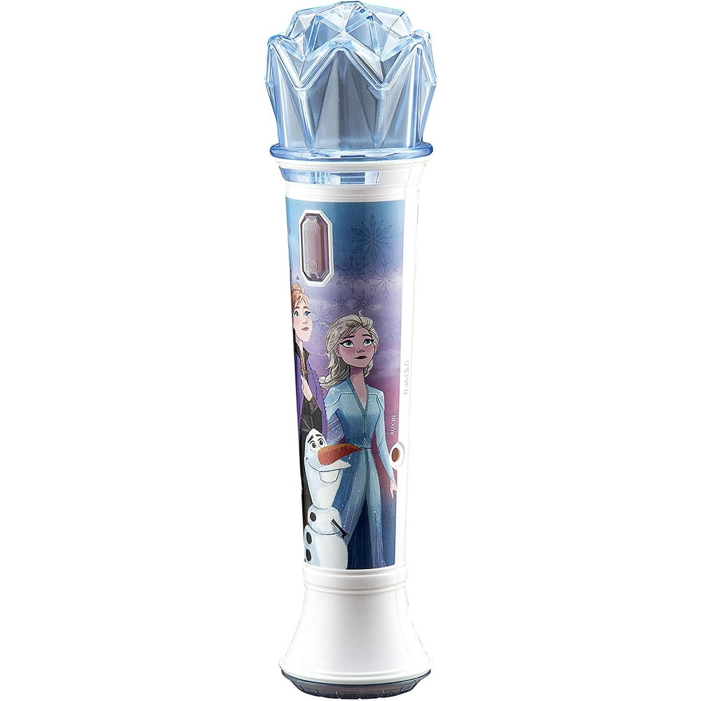 Disney Frozen 2 Karaoke Sing Along Microphone for Kids, Built in Music, Flashing Lights