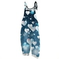 thumbnail image 3 of Valentine's Day Overalls for Women Casual Sleeveless Cute Heart Print Outfits Straight Leg Rompers Trendy Valentine Vacation Outfits with Adjustable Straps, 3 of 3