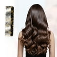 thumbnail image 4 of Unique Bargains 1pcs Women Detangling Portable Wide Tooth Comb for Curly Thick Wavy Straight Hair Brown and Yellow, 4 of 6