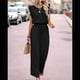 thumbnail image 4 of para Mujer, Verano 2025, Mangas con Volantes, Cuello Cuadrado, con Cordón y Bolsillos, Negro, Talla M, 4 of 9