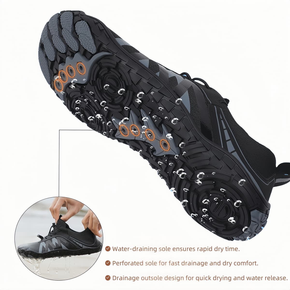 COM STAR Men Quick Dry Lightweight Aqua Shoes Women Breathable Swim Shoes Unisex Barefoot Water Shoes for for Beach, Pool, Hiking, Boating, Surfing & Outdoor