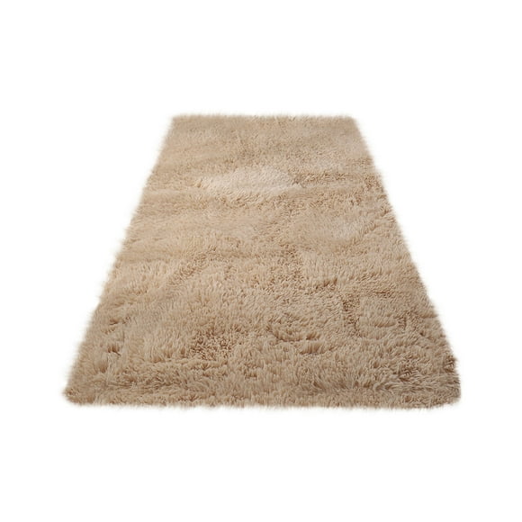 yulier Fluffy Runner Rug for Bedroom Living Room, Solid Rectangle Shaggy Bedside Rug for Nursery Dorm Boys Girls Room Home Decor, Non Slip Soft Plush Carpet Hallway Area Rug, 31.5"x63" Khaki