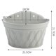 thumbnail image 5 of 1 maceta de ratán artificial tejida para decoración de jardín, maceta colgante de plástico para colgar en la pared (gris y blanco)., 5 of 5
