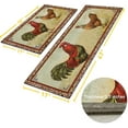 thumbnail image 3 of Rooster Kitchen Rug Memory Foam Kitchen Mat Set Of 2, Farmhouse Decor for the Kitchen Mats Cushioned Anti Fatigue 2 Piece Set and Chicken Kitchen Mat for Home Kitchen Decor or Office 17"x30"+17"x47", 3 of 6