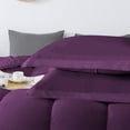 thumbnail image 4 of 1 Piece Luxurious Straight Line Pattern Comforter All Season 800 Threads Count Twin/Twin XL Size - Ultra Soft 550 GSM 100% Egyptian Cotton (Solid Plum Colour ), 4 of 6