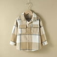 thumbnail image 2 of Lindreshi Winter Coats for Toddler Girls and Boys Toddler Flannel Shirt Jacket Plaid Long Sleeve Lapel Shacket Kids Boys Girls Fall Tops, 2 of 8