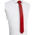 thumbnail image 3 of Cravate Rouge Homme 6cm Étroite Slim, 3 of 4