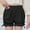 Black, variant on Ovbmpzd Toddler Shorts Boys Ruffle Chiffon Black Elastic Waist Solid Cute Shorts Boys Jogger Pants 4-5Years