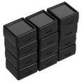 thumbnail image 2 of ColoMX Caja de presentación de piedras preciosas, estuche de exposición de cuentas acrílicas, joyero negro con tapa transparente, esponja para tratar gemas, monedas, embalaje de cuentas, 12 Uds., 2 of 8