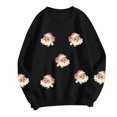 thumbnail image 5 of TTUHYWXI Women Sparkle Sequin Christmas Sweatshirt Santa Graphic Crewneck Sweater Long Sleeve Xmas Pullover Tops (Black, XL), 5 of 8