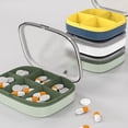 thumbnail image 4 of Justharion Anti-corrosion Pill Box Durability Exquisite Craft Sealing Compartments Air-tight Pill Case Yellow-6 Slots 1Set, 4 of 6