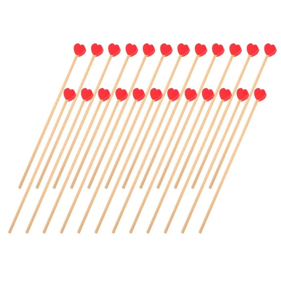 HOMOBABE 100Pcs Red Wooden Sticks for Cake Pops and Everyday Use