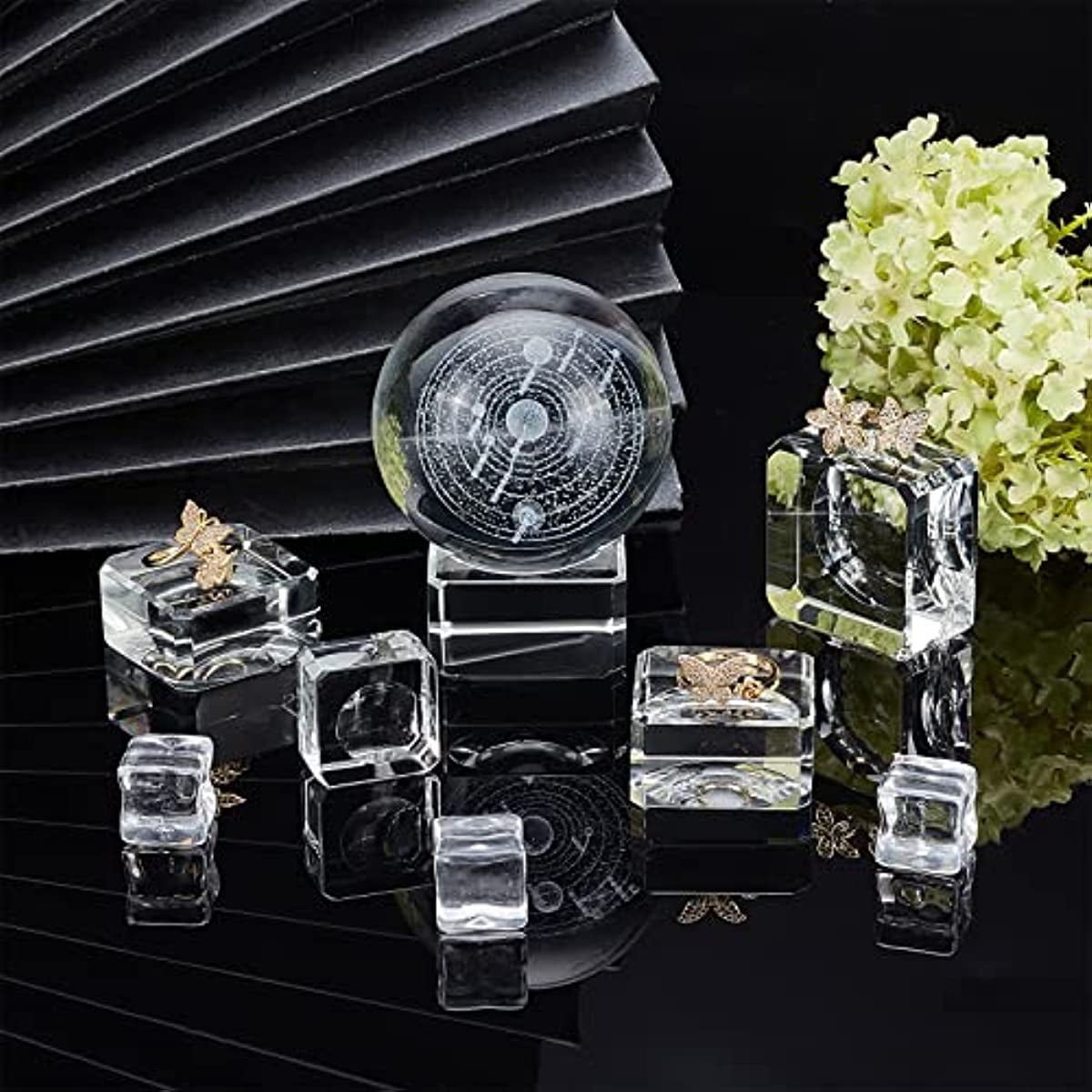 BESPORTBLE Photo Stand Photo Stand Crystal Holder 1pc Stand Clear Glass  Base Stand Holder for Decoration Display Round Balls Glass Blocks for  Crafts