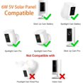 thumbnail image 2 of Cargador de panel solar de 6W/5V con dos cotor DC3.5x1.35 y USB-C, cable de carga de 9.8 pi, IP65, coatible con Ring Spotlight Cam Plus/Pro, Stick Up Cam Battery 2nd/3rd Generation, 2 of 5