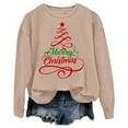 thumbnail image 4 of Christmas Sweatshirts for Women 2025 Long Sleeve Crewneck Festive Xmas Holiday Graphic Sweatshirt Pullover Tops, 4 of 5