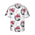 thumbnail image 3 of Balery Cute Poodle Dog Print Men's Hawaiian Shirts Short Sleeve Beach Shirt Relaxed Fit Vacation Button Down Shirts-3X-Large, 3 of 9