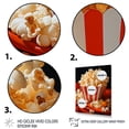 thumbnail image 3 of Designart "Bright Popcorn Fiesta Carnival Kernels III" Food & Beverage Canvas Wall Art - Traditional Red Popcorn Bedroom Canvas Wall Art, 3 of 6