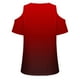 thumbnail image 3 of Camisas de Verano para las Mujeres Fuera Del Hombro Impreso Manga Corta Cuello Redondo, Camisas de Mujer Casual, 3 of 4