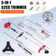 thumbnail image 4 of Floseru Gas Weed Wacker, 52CC 2-Stroke Weed Eater Gas Powe, 5 in 1 Multi-Functional Gas Hedge Trimmer Chainsaw String Trimmer for Gardening, 4 of 10