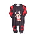 thumbnail image 1 of ITFABS Costume de Noël Famille Parent-Enfant Ensemble Imprimé Cerf Col Rond, 1 of 6