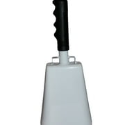 11 Inch COWBELL With Handle White with Black Handle