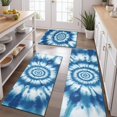 thumbnail image 2 of Blue Tie Dye Mandala Pattern Kitchen Rugs Sets Of 3,Kitchen Runner Rugs Non Skid Washable,Decorative Kitchen Floor Mats for Kitchen,Sink,Laundry,17"x30"+ 17"x47" + 17"x59", 2 of 6