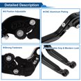 thumbnail image 4 of Palancas de freno y embrague cortas/largas únicas para Suzuki GSXR600 2006-2025, palanca de freno ajustable en 6 posiciones, negro sólido, 1 par, 4 of 7
