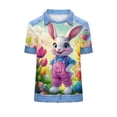 thumbnail image 6 of VKOYWKM Easter Bunny T-Shirts for Women Cute Rabbit Eggs Graphic Tees Short Sleeve Casual Holiday Tops Loose Fit Crew Neck Easter Tshirts, 6 of 6