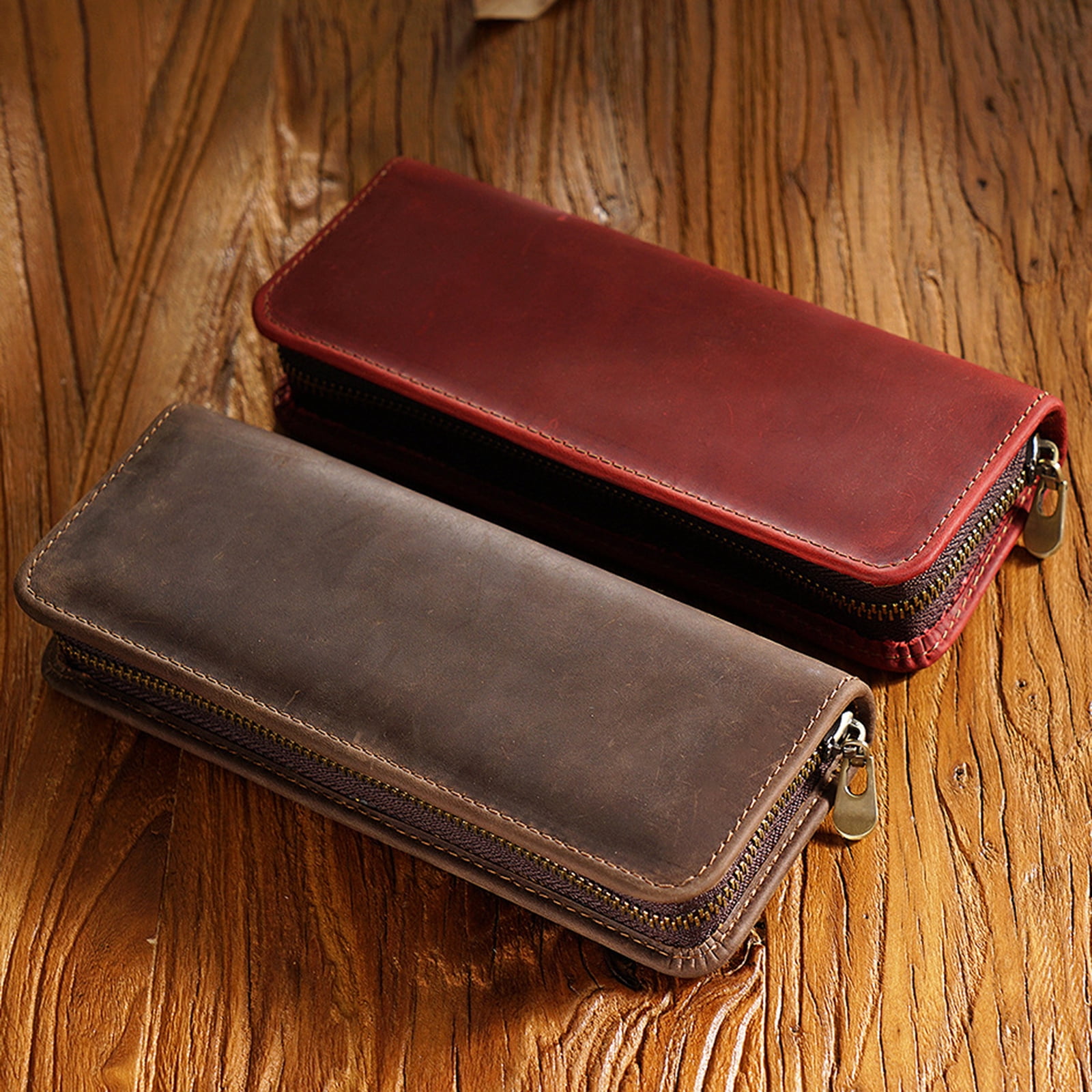 Leather Pen Pouches Leather Fountain Pen Case Elastic Pen Holder Slots 5-11 Pen Pencil for Women Men Professional