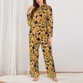 thumbnail image 2 of Lsque Sunflowers 1 Pattern Long Sleeve Pajama Set for Women - Soft 2-Piece Sleepwear and Loungewear Set with Pockets, Comfy Nightwear-Medium, 2 of 7