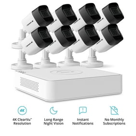 Defender 4k Ultra Wired Security Camera System. Indoor & Outdoor Security Cameras Night Vision Mobile Viewing Motion Detection for Home and Business (8 Cameras)