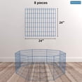 thumbnail image 7 of FDW Blue 24 Inch 8 Panel Metal Dog Pen Playpen Puppy Pet Playpen Portable Folding Animal Dog Fence, 7 of 7