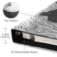 thumbnail image 3 of FORMRS 3 Ring Photo Album 4"x6" Self Adhesive Large Capacity PU Leather Cover, Black Moon, 3 of 8