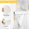 thumbnail image 6 of Honey Gnome No Hook Shower Curtain with Snap in Liner Yellow Sunflower Black Plaid Vintage Linen Farms Waterproof Bathroom Shower Curtain with See Through Top Window for Bathtub 72" x 78", 6 of 9