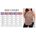 thumbnail image 4 of SWQZVT Womens Tops Summer Plus Size Tank Tops Casual Waffle Crewneck Sleeveless T Shirts Oversize Loose Tunic Tops, 4 of 8