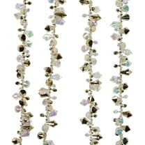 Kurt S Adler Bead Garland Acrylic Iridescent Gold, 9 ft