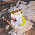 thumbnail image 5 of 3dRose, True Love Comes Along Once in a Lifetime Cute Ferret Love Design, 15oz Two-Tone Yellow Mug, 5 of 7