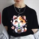 thumbnail image 3 of Camiseta informal Kawaii Boba con estampado de té de la leche para mujer, camiseta de dibujos animados de té de burbujas, ropa para mujer, camisetas de Anime de gato bonito, Tops, 3 of 5